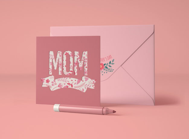 Cute Assortment For Mother'S Day With Card Psd