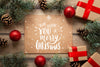 Cute Christmas Gifts With Mock-Up Psd