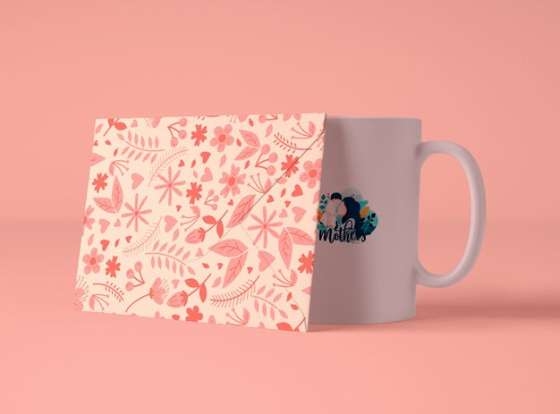 Cute Composition For Mother'S Day With Card Psd