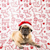 Cute Dog Wearing Santa Claus Hat Psd