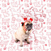 Cute Dog With Red Coronet Mock-Up Psd