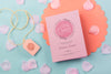 Cute Fifteen Birthday Invitation With Petals And Rope Psd