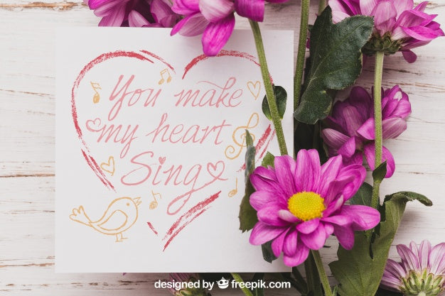 Cute Floral Mockup Psd