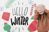 Cute Girl With Winter Background Psd