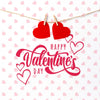 Cute Happy Valentines Day Lettering Psd