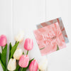 Cute Message On Square Paper Nature Spring Concept Mockup Psd