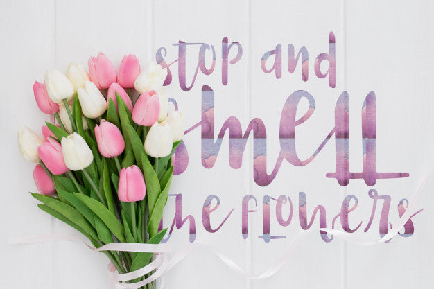 Cute Message On Wood Texture Spring Concept Psd