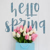 Cute Message On Wood Texture Spring Concept Psd