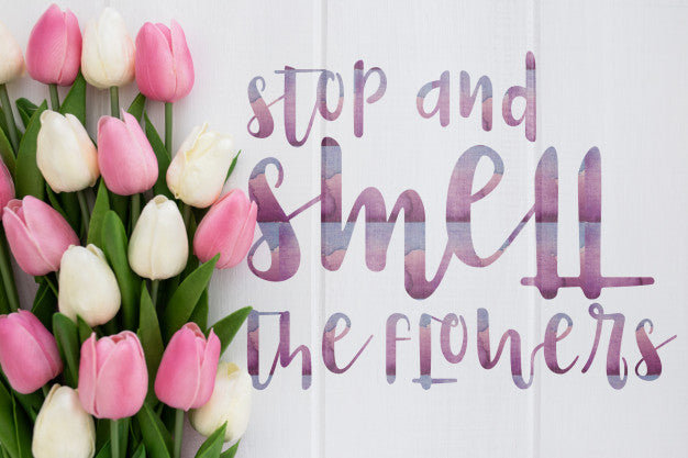 Cute Message On Wood Texture Spring Concept Psd