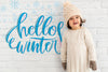 Cute Toddler With Winter Mock-Up Psd