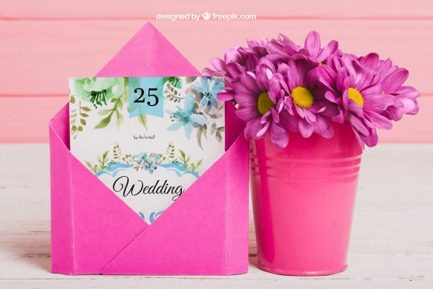 Cute Wedding Idea Mockup Psd