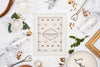 Cute Wedding Invitation Frame With Mock-Up Psd