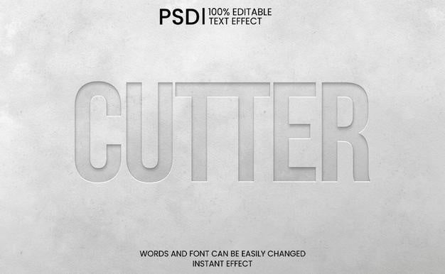 Cutter Paper Text Effect Psd