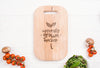 Cutting Board And Tomatoes Vegan Food Mock-Up Psd