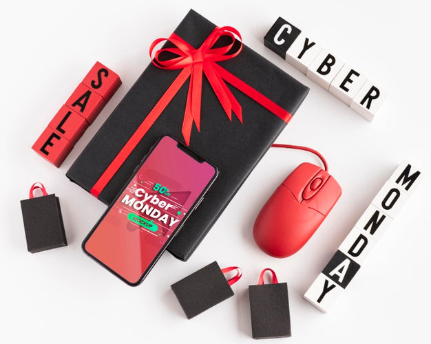 Cyber Monday Concept With Mock-Up Psd
