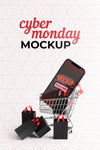 Cyber Monday Concept With Mock-Up Psd