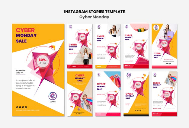 Cyber Monday Instagram Stories Template Psd