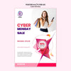 Cyber Monday Realistic Flyer Template Psd