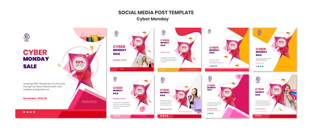 Cyber Monday Social Media Post Template Psd