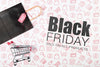 Cyber Shoppings On Black Friday Promotion Psd