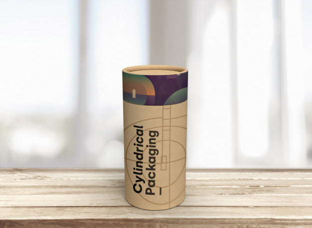Cylinder Box Mockup Psd