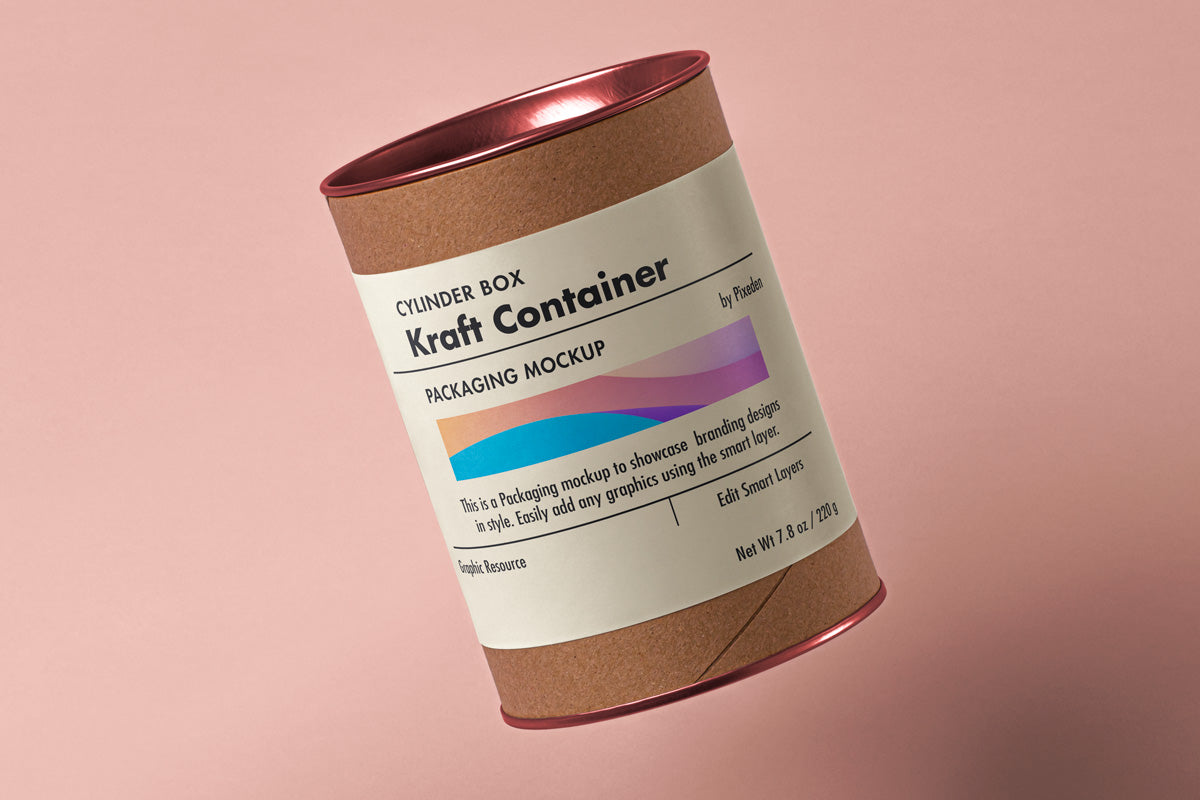 Cylinder Psd Kraft Container Packaging