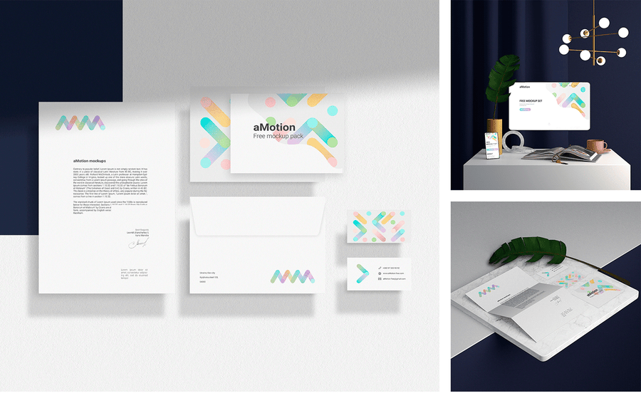 Stationery and Envelope Mockup PSD Set