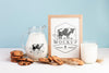 Dairy Mock-Up With Milk And Cookies Psd