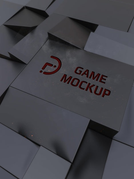 Dark Background With Game Logo Psd