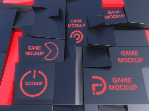 Dark Background With Glowing Logo Psd