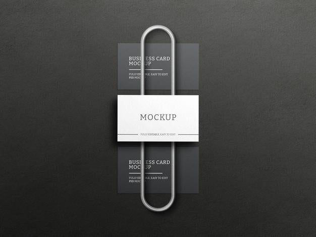 Dark Business Card Mockup Psd