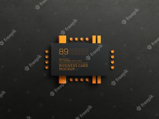 Dark Business Card Mockup Psd