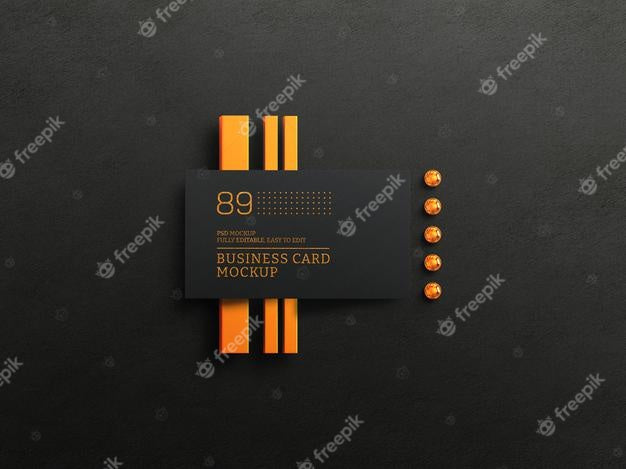 Dark Business Card Mockup Psd