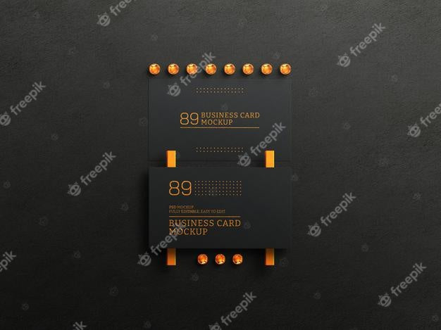 Dark Business Cards Mockup Psd