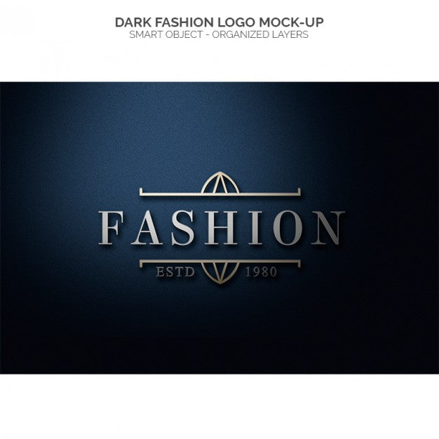 Dark Fashion Logo Mock Up Psd