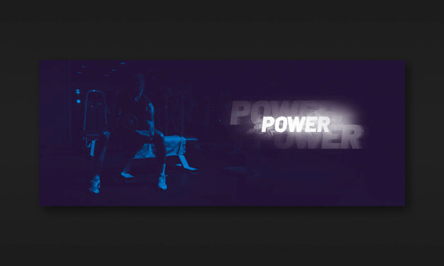 Dark Fitness Banner Mockup Psd