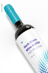Dark Glass Wine Bottle Mockup, Close-Up Psd