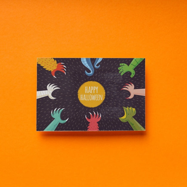 Dark Halloween Cover Mockup Psd