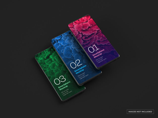 Dark Smartphone Mockup Psd