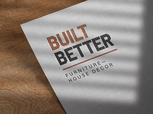 Debossed Logo Mockup On Linen Paper Psd