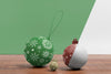 Decorated Christmas Globes Arrangement Psd