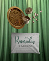 Decoration With Falling Dried Dates And Ramadan Pillow Psd