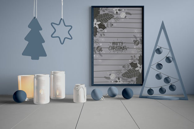 Decorations And Painting For Christmas Psd