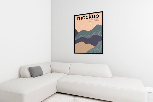 Decorative Assortment With Frame Mock-Up Psd