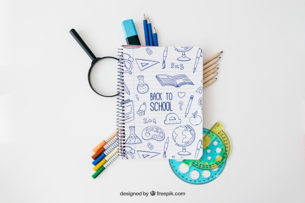 Decorative Back To School Mockup Psd