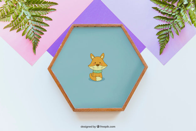 Decorative Botanical Mockup With Frame Psd