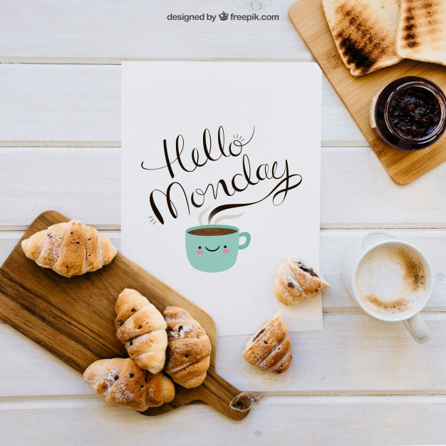 Decorative Breakfast Mockup Psd
