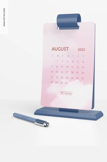 Decorative Calendar Mockup, Front View Psd