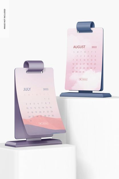Decorative Calendars Mockup Psd