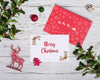 Decorative Christmas Card Mockup Psd